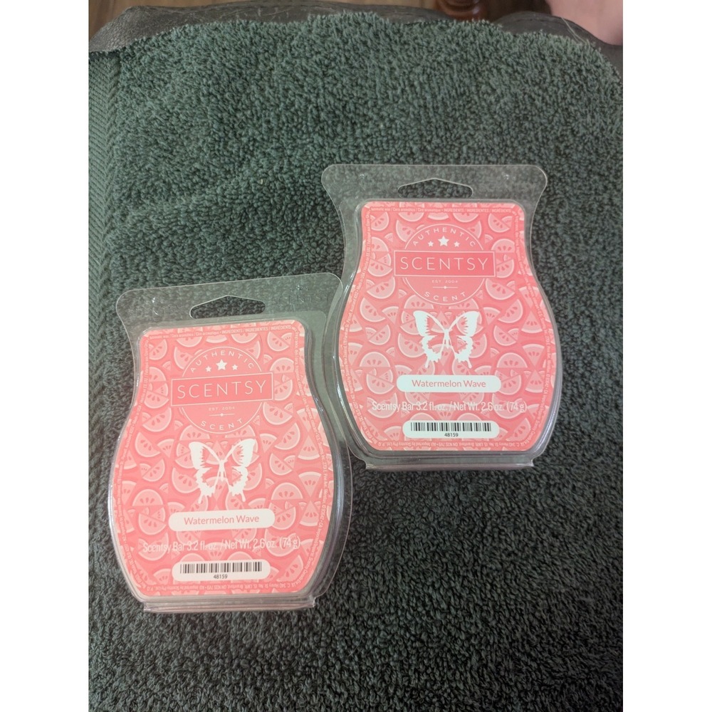 Watermelon Wave (Retired) Scentsy Wax Melting Bars Lot of 2- New